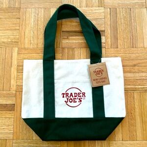 Trader Joe’s Mini Canvas Tote Bag in Green